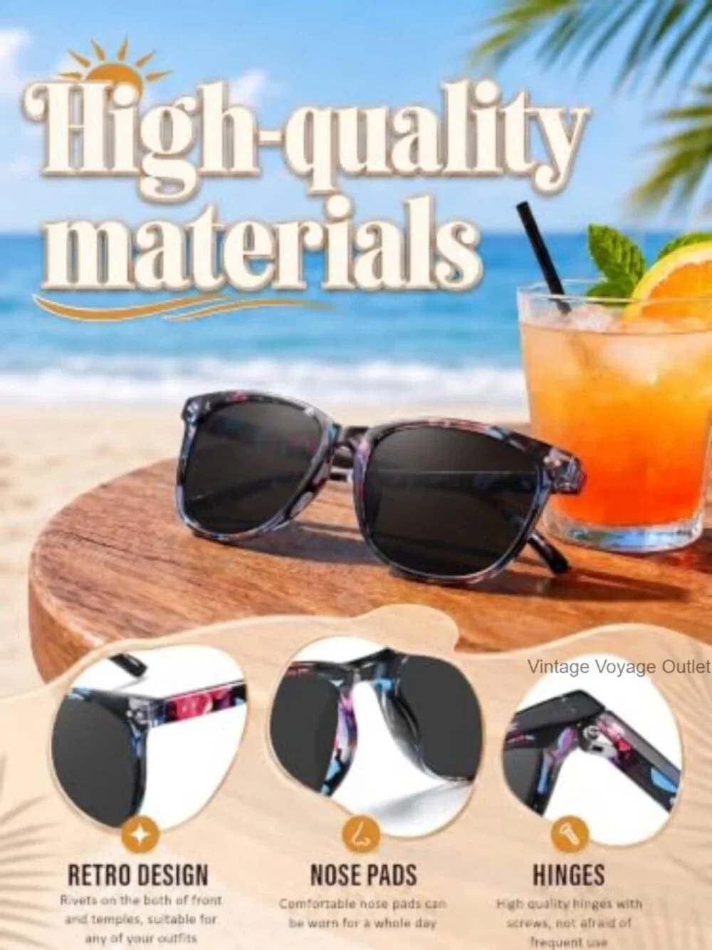 Polarized Round Sunglasses for Women Men UV400 Protection Driving Fishing